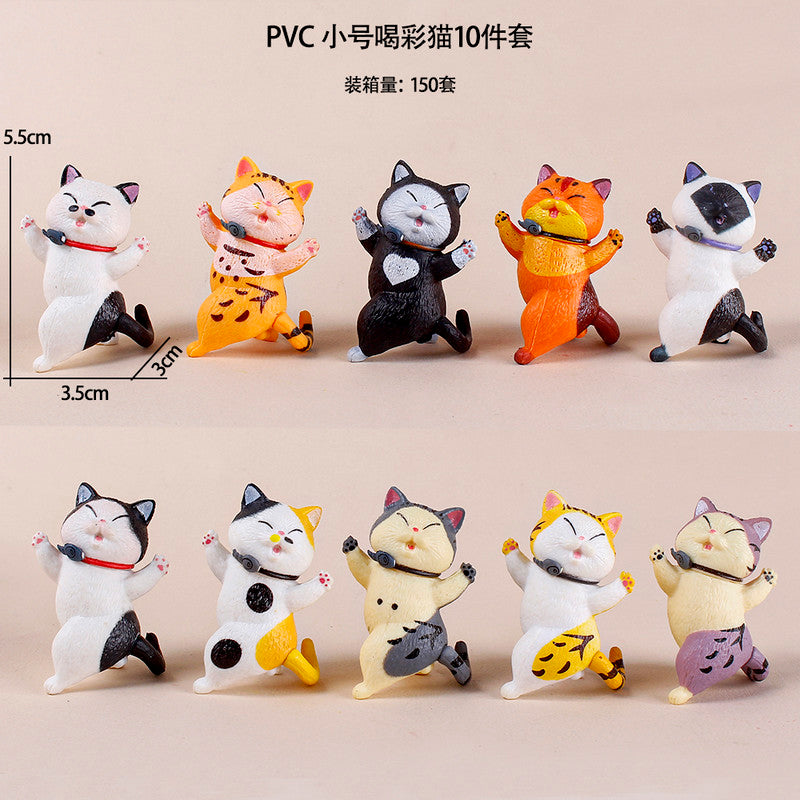10 cats cute set