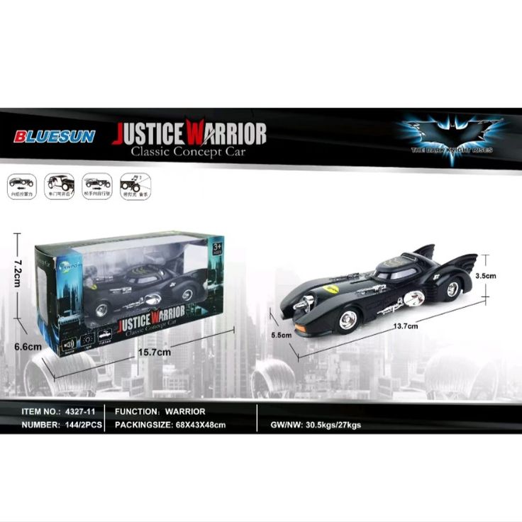 1:43 classic Batty car model