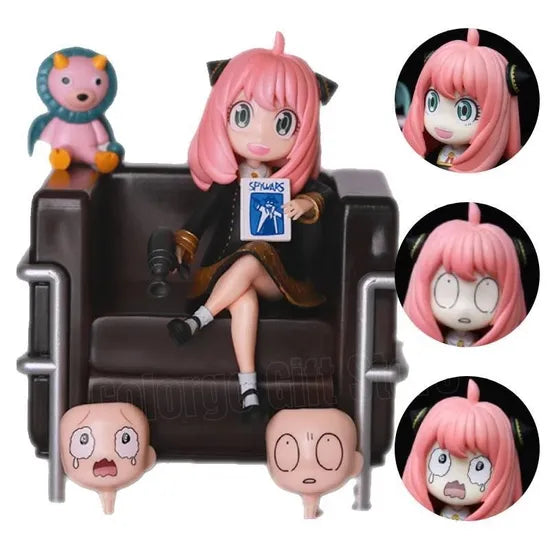Cute anya girl on Sofa