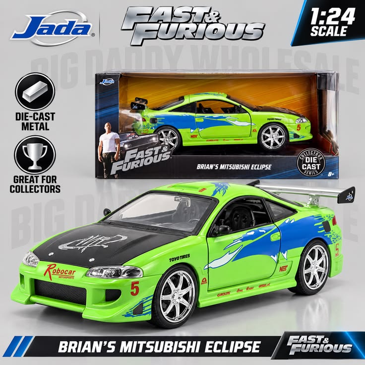 Jada Toys Fast & Furious Mitsubishi Eclipse 1:24 Die-Cast Car
