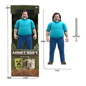 Mine craft Steve model premium quality 12 inch (28CM) Minecraft, high quality pvc, joint mobility