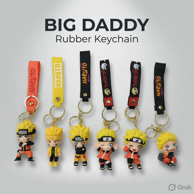 6pcs - New mix design Natuto Rubber keychain (eff price 35)
