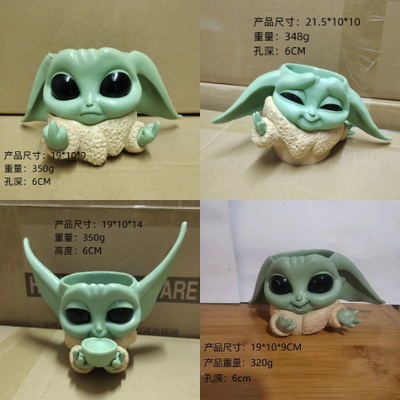 Cute Baby Yoda Planter and pen stand