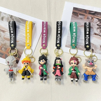 12pcs - New mix design demon slayer Rubber keychain (eff price 35)