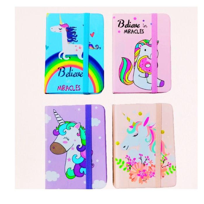 12PC - STRAP A7 DIARY UNICORN Net price 32
