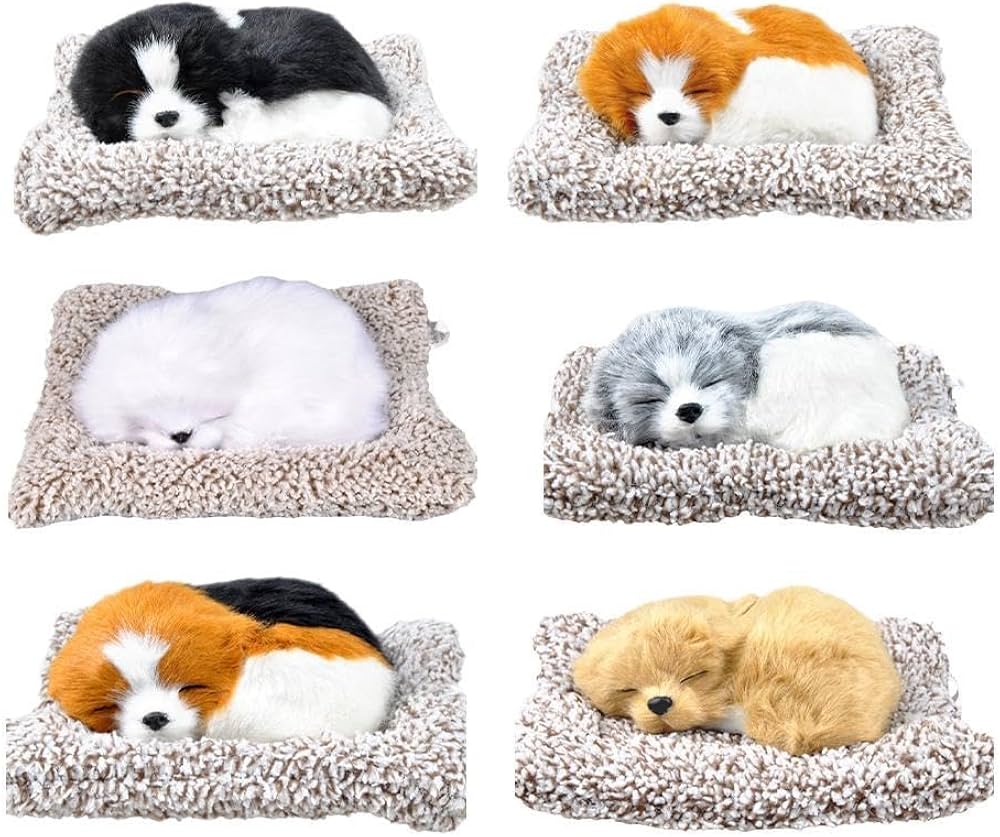 Medium size sleeping dog showpiece with voice mix colours