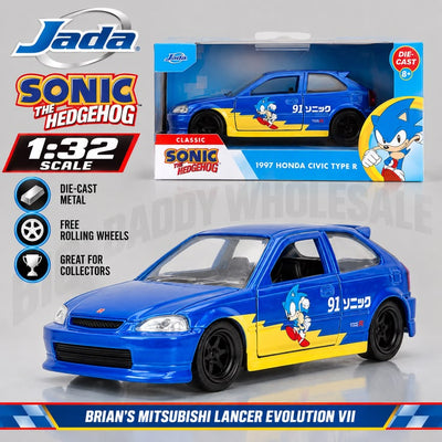 Jada Toys Sonic Honda Civic Type R 1:32 Die-Cast Car