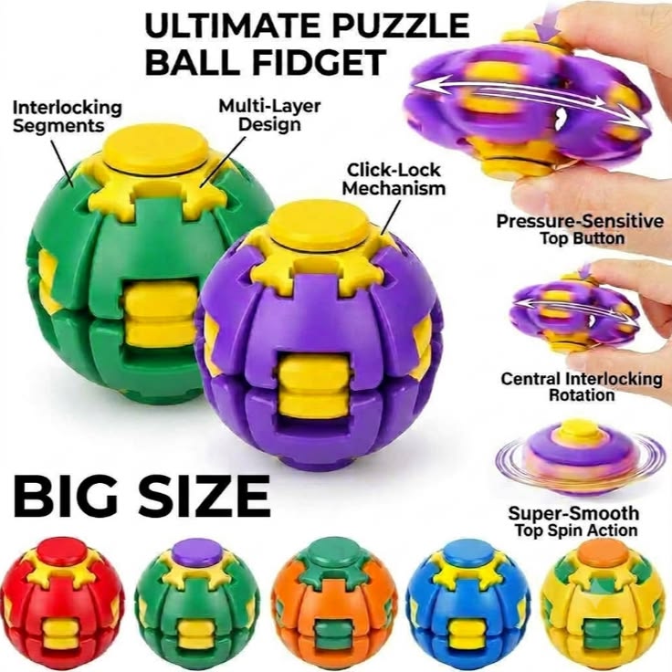 6pcs - Large Viral Rotating ball fidget nert price 65