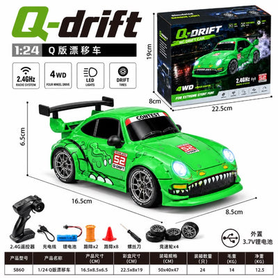 1:24 Q Drift RC Racing Porsche 993 – Livery Green