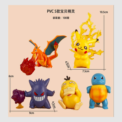 Pokémon Elemental Team Mini Figure Set (5pcs)