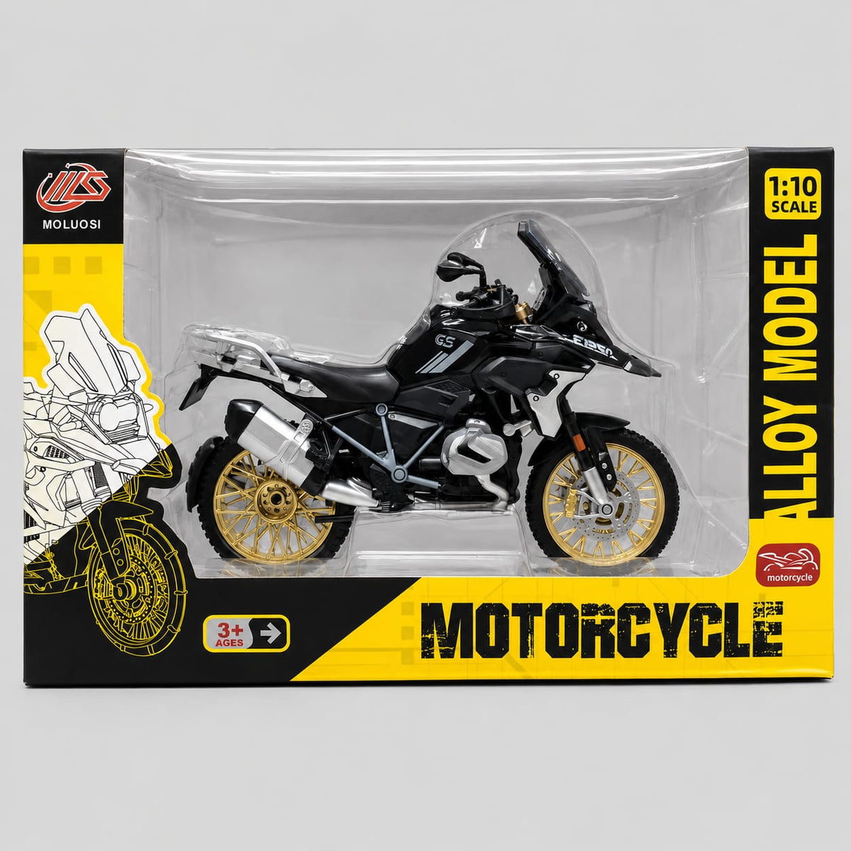 1:10 E1250 Adv Diecast Bike Black