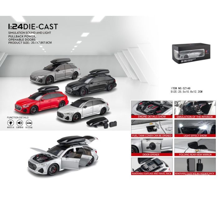 1:24 Aodi RS6 Travel Edition Die cast Alloy Car