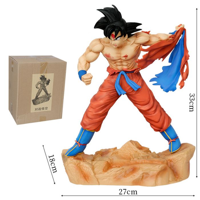 33 cm Detailed Son Goku Figure ( torn clothes angry)