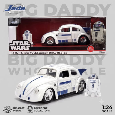 Jada Toys Star Wars 1959 Volkswagen Beetle R2-D2 1:24 Die-Cast Car