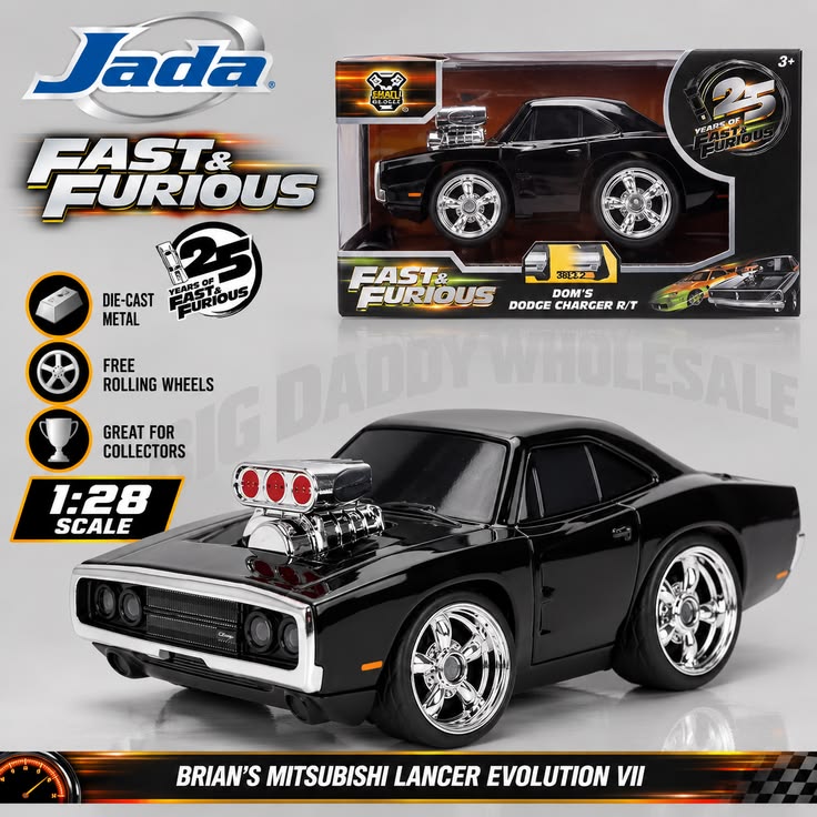 Jada Toys Fast & Furious 1970 Dodge Charger R/T 1:28 Die-Cast Car