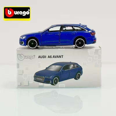 Burago 1:64 Audi A6 Avant - Metallic Blue ('20) (Tai Tat Version)