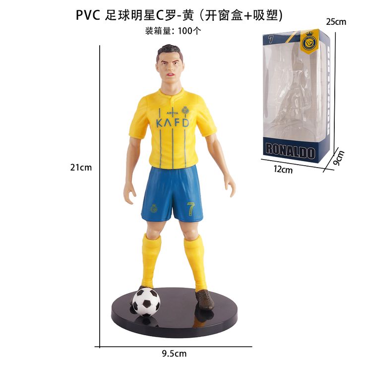 Ronaldo yellow Shirt with box figure