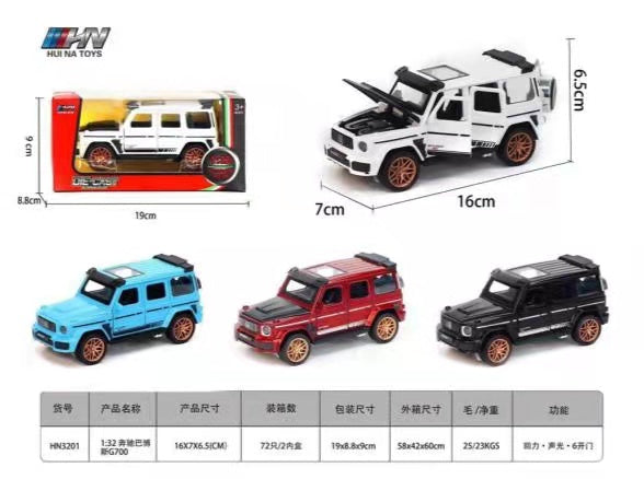 1:32 Mercedes Benz Brabus G700 car with light & Sound