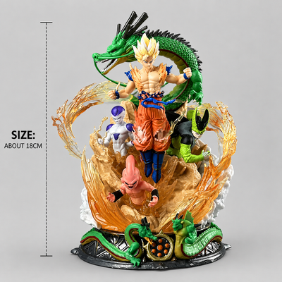 DBZ Goku With Shenron 18cm Action Figure (Blister+Box)