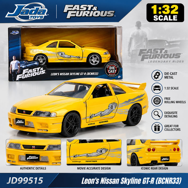 Jada Toys Fast & Furious Leon's Nissan Skyline GT-R 1:32 Die-Cast Car