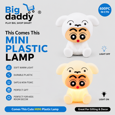 Shinchan cute Mini plastic lamp - Pack of 6 (Net price - 58)