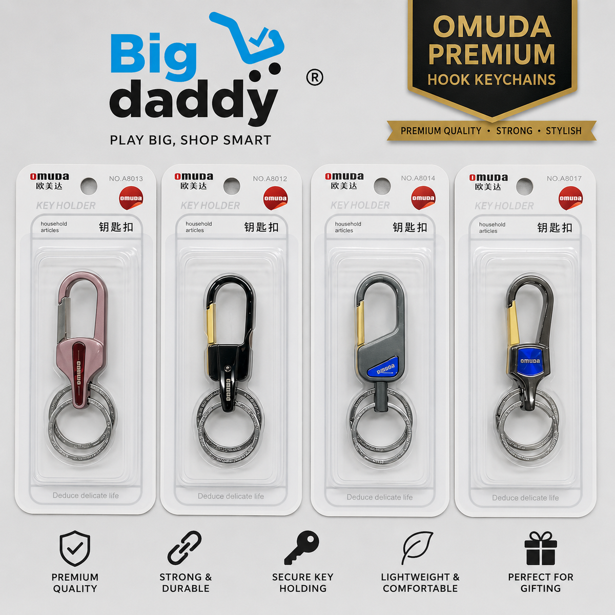 omuda premium Hook keychain mix model 2 Pack of 2 ( Net price - 105)