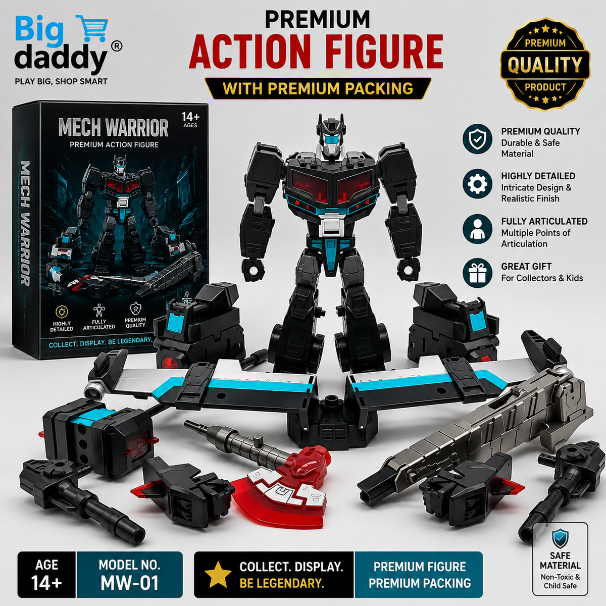 BAIWEI TW-1036B Ironhide Simple Version Weaponeer SS Movie Robot Figure
