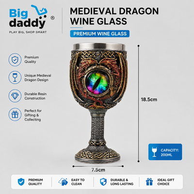 Evil eye of dragon Steel wine glass