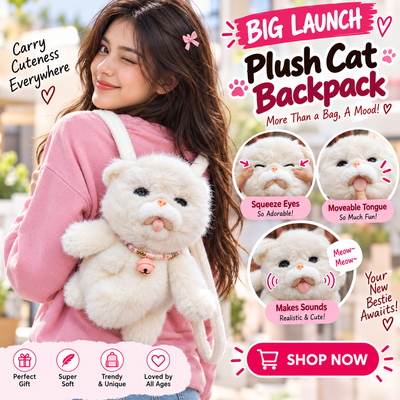 New White cat bag With real head waving & eyes Rotate Mix design ( Check vedio )