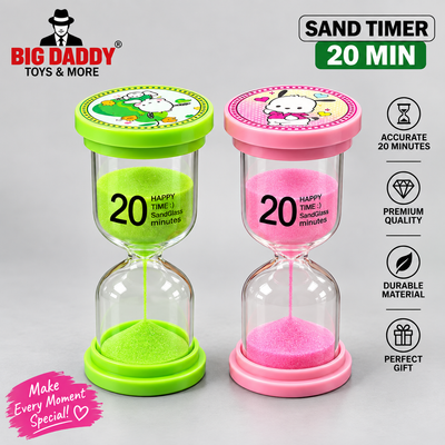 Glass sand Timer 20mins time Pack of 2 ( Net price - 135 )