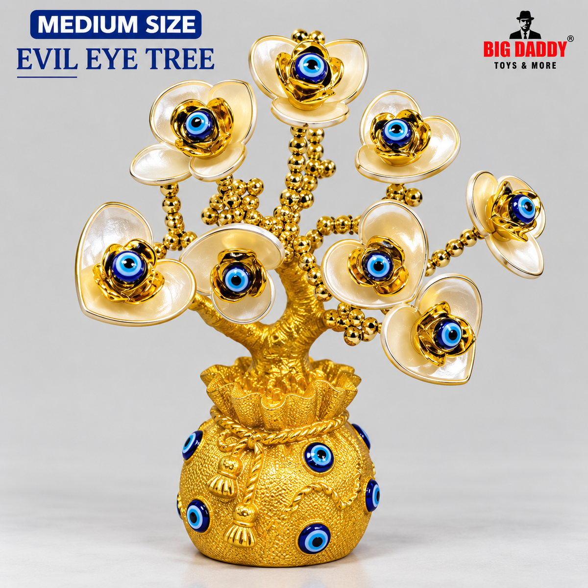 Medium size golden evil eye tree