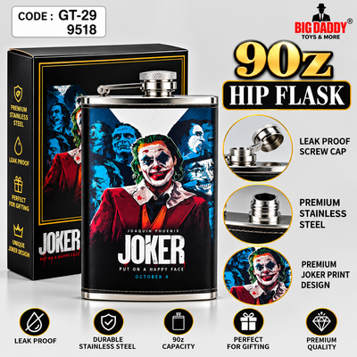 Joker Leather Hip flask 9oz Code- GT29