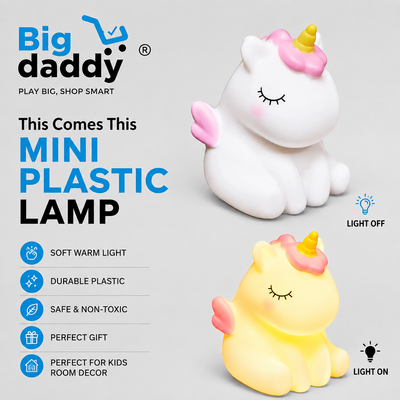 Unicorn Mini plastic lamp - Pack of 6 (Net price - 58)