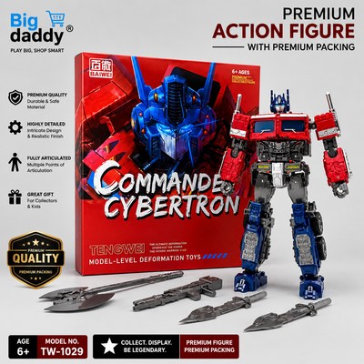 Baiwei TW-1027B DarkForge Shadow Commander – Black Stealth Transforming Robot Action Figure | Semi-Truck Mech Toy