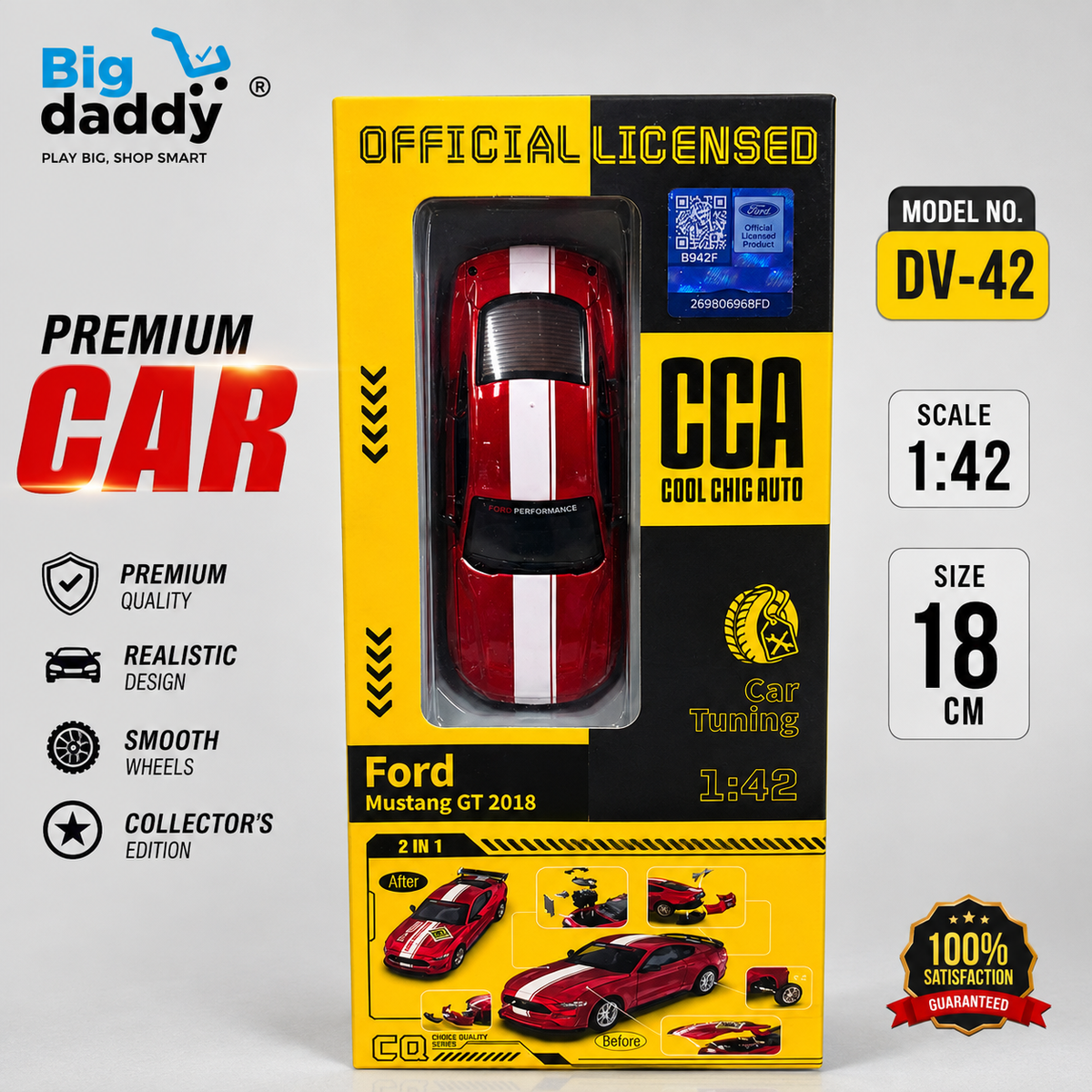 CCA Diy 1:42 Ford mustang die cast
