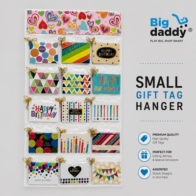 Happy birthday name tags / greeting hanger pack of 120