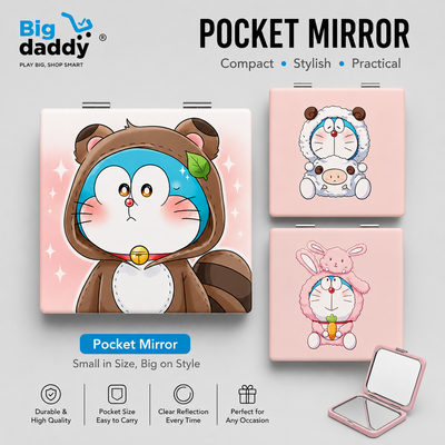 3 PCS New Doremon Pocket Mirror ( eff price 65)