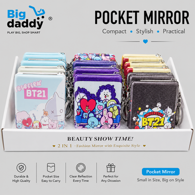 BT 21 square pocket mirror Pack of 12 (eff price 68)