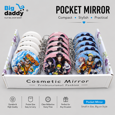 Natuto round shape pocket mirror pack of 12 ( eff price 68 )