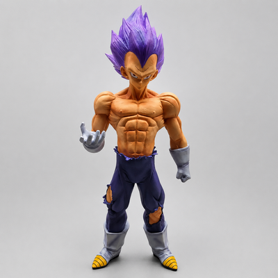 30 cm vegeta purple hair one hand up