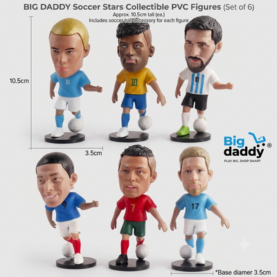 Soccer players set of 6 Messi / ronaldo