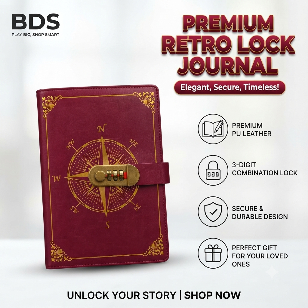 Hari (Magic Boy) Compass lock premium leather Diary