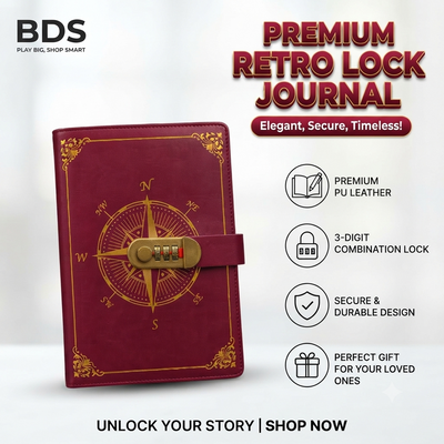 Hari (Magic Boy) Compass lock premium leather Diary