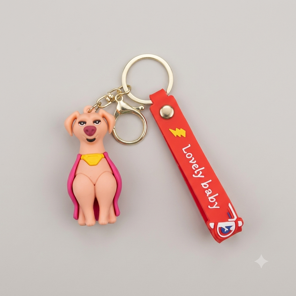 3pcs - New supaman dog Rubber keychain (eff price 35)