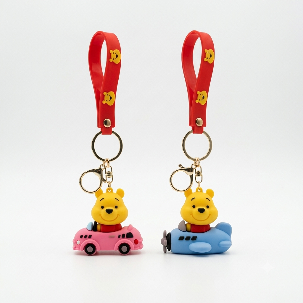 winni pooh Rubber Keychain Pack of 3 (eff price 35)