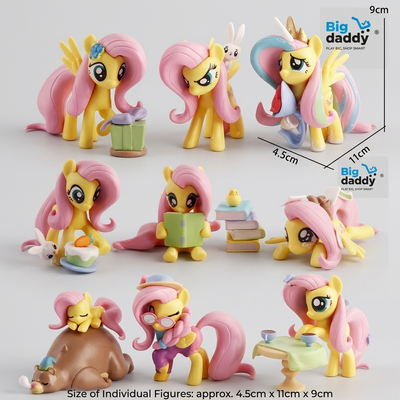 New unicorn yellow pony set of 9 (BIG SIZE)