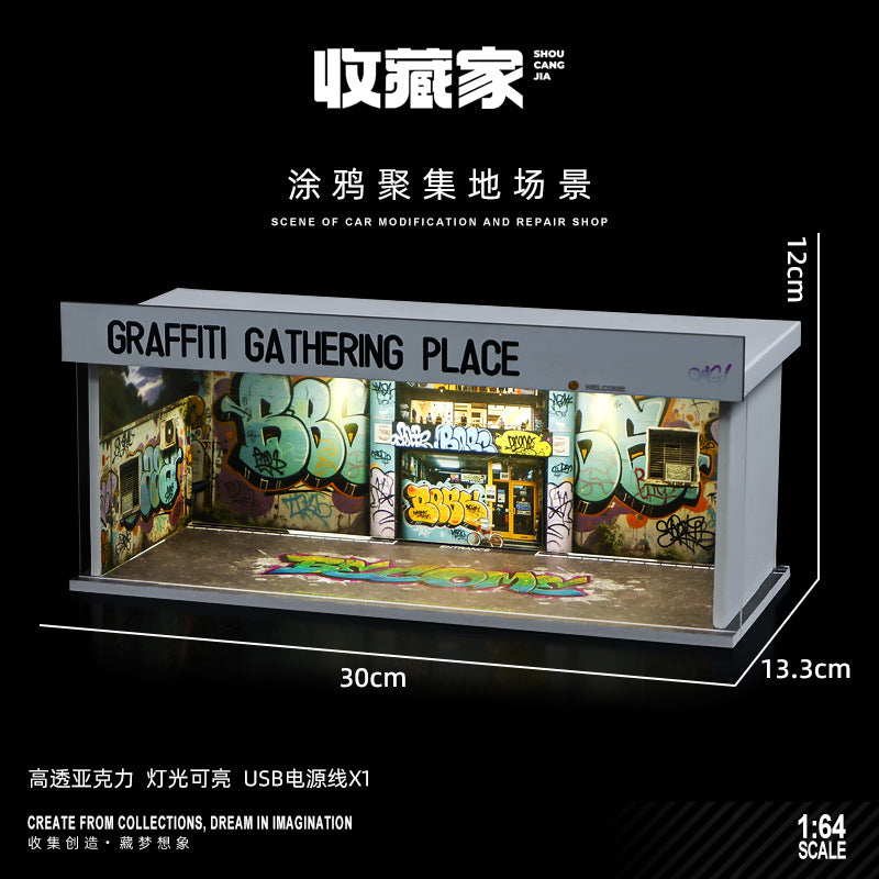 1:64 Scale Graffiti Hangout Diorama