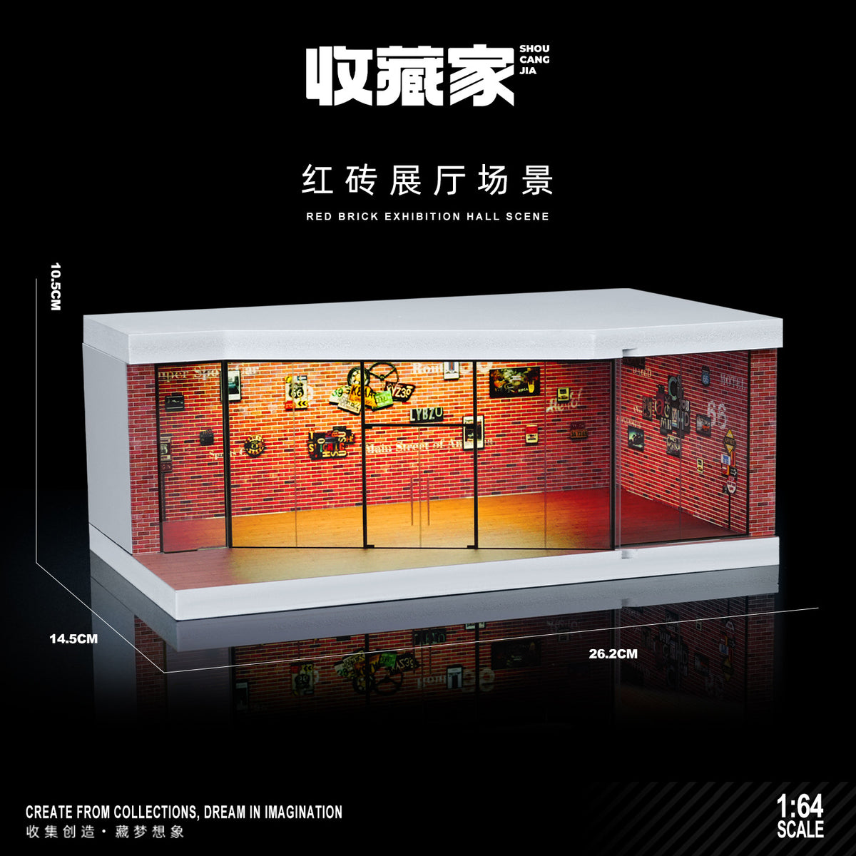 1:64 Scale Red Brick Showroom Diorama