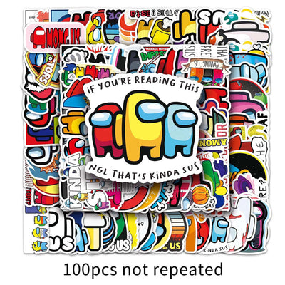 amoung us - 1 X 50 pc Sticker packets Net price 70