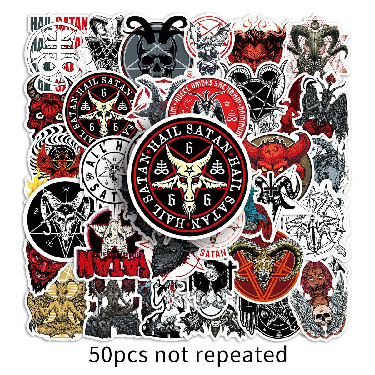 Satan- 2 X 50 pc Sticker packets Net price 70